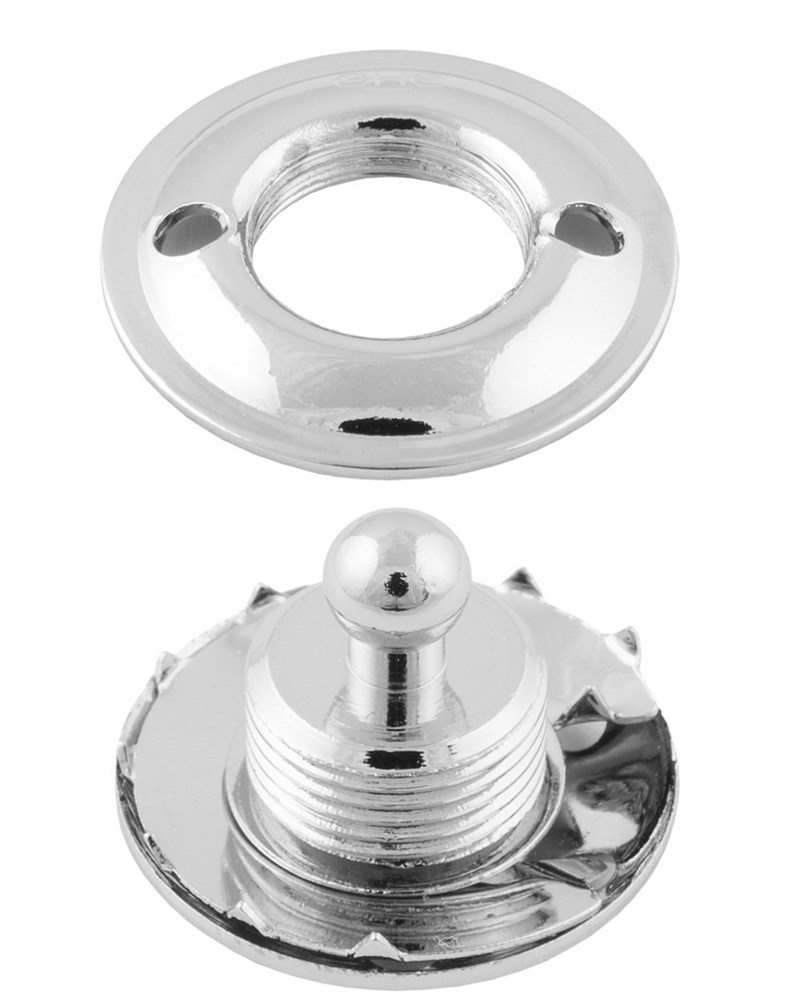 Tenax Knopf Stoff Unterteil messing vernickelt