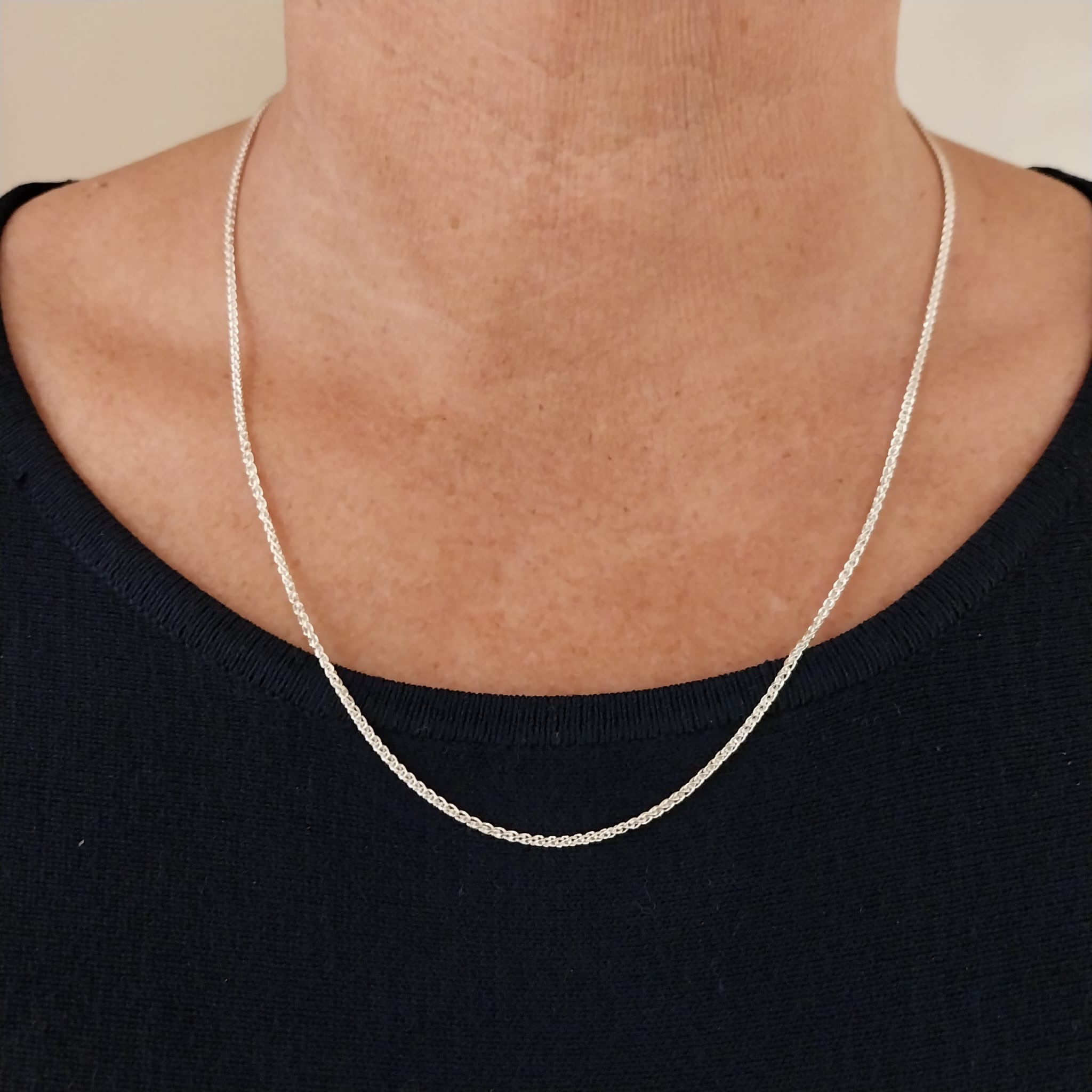 WattenLiebe Zopfkette 45cm , 925 Silber