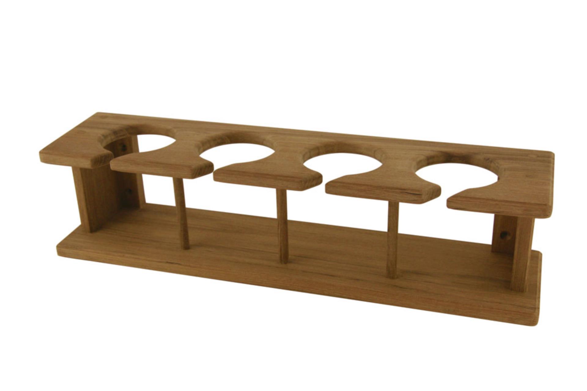 ARC Marine Teak Weinglashalter für 4 Gläser, 38,5 x 9 x 9,5 cm