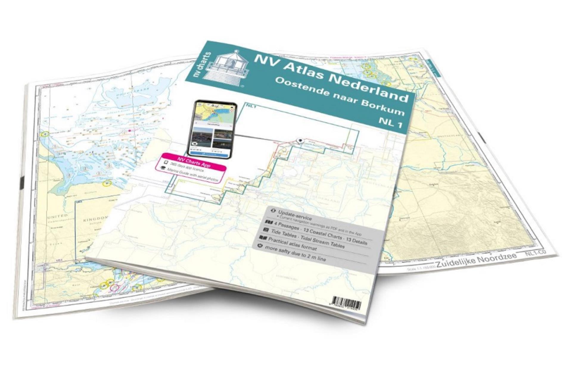 Nautischer Verlag NV Atlas Nederland NL1 - Borkum naar Oostende