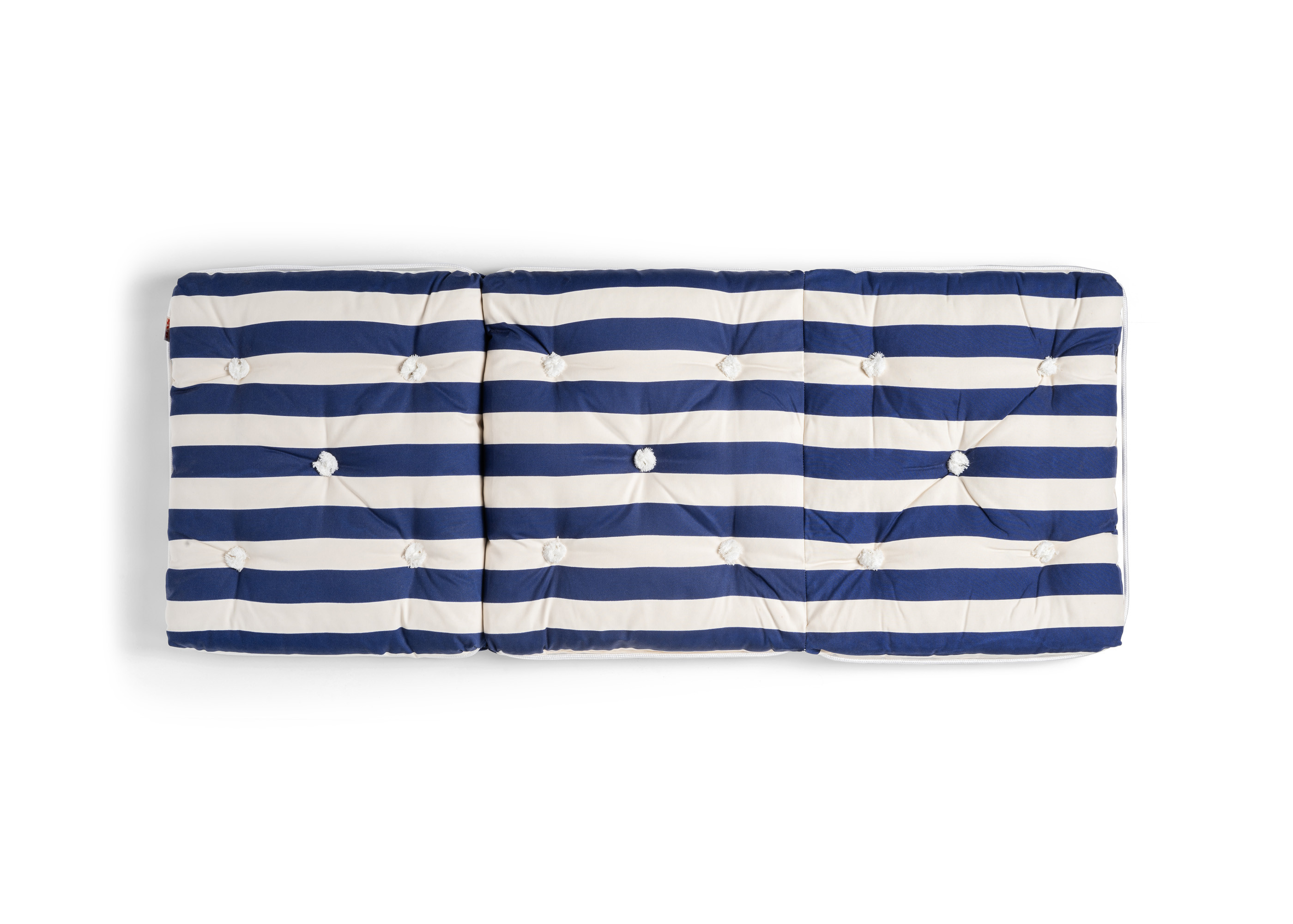 Talamex Kapok-Dreifachkissen / Marineblau / breit gestreift