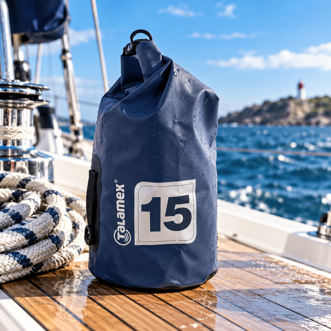 Talamex Wasserdichter Packsack, 15 Liter (54 x 23 cm)