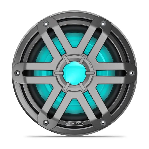 JL Audio M200 LED Marinesubwoofer, 10-Zoll grauer Sportgrill