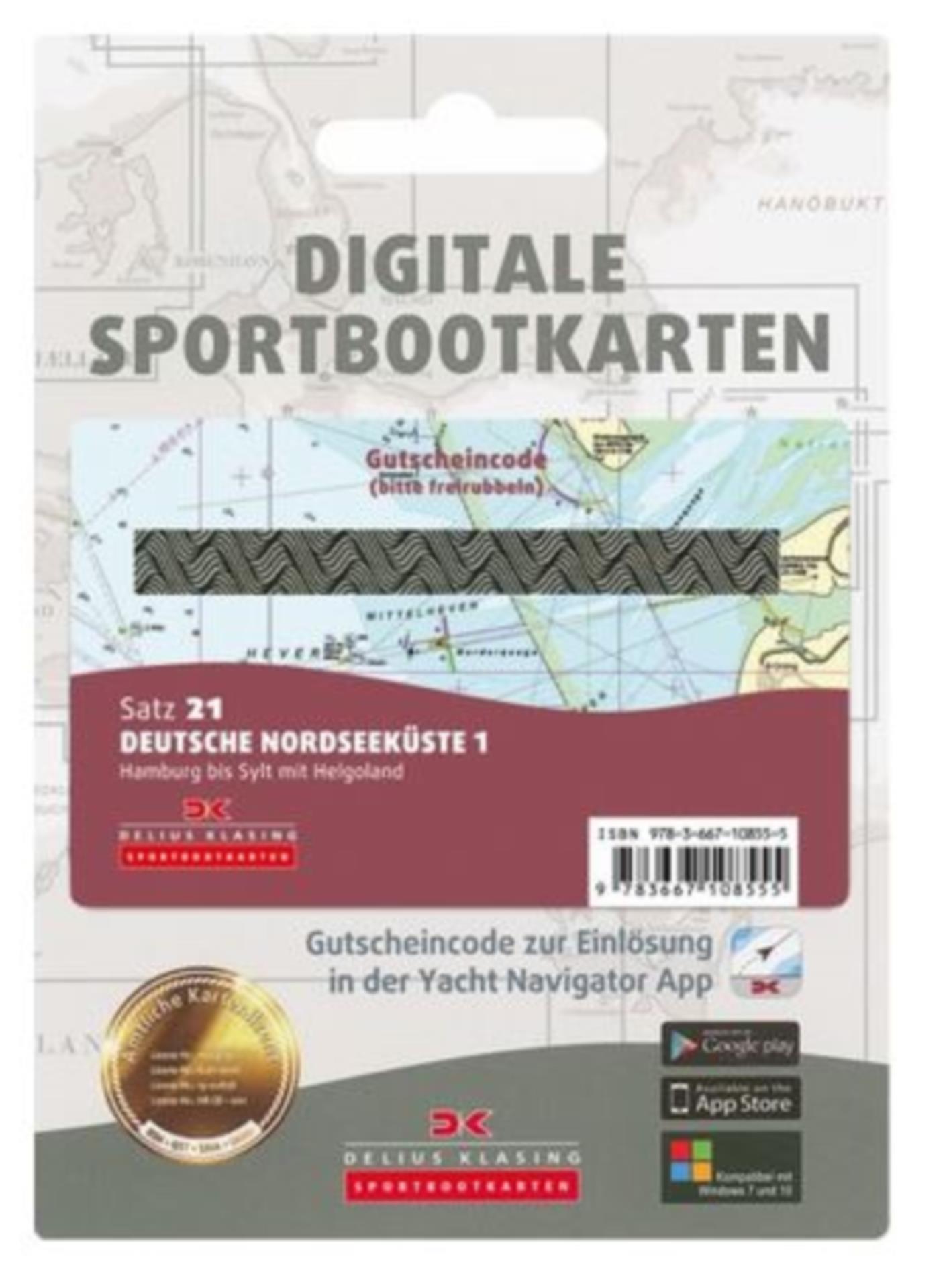 Satz 21 - Deutsche Nordseeküste 1 (Gutscheincode-Karte) 