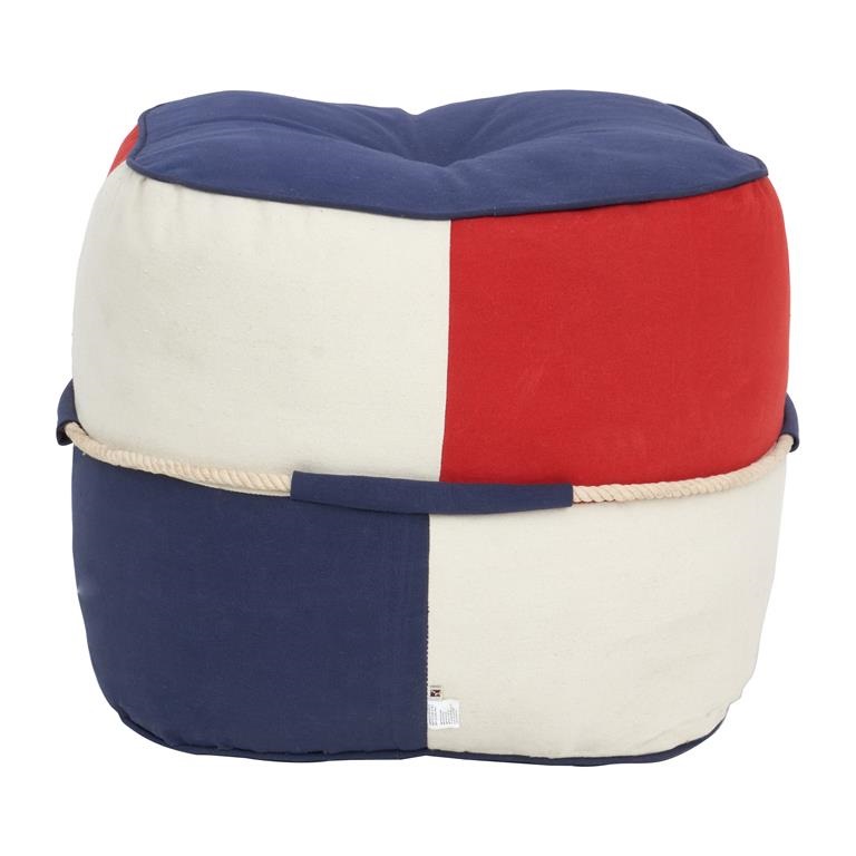 Dekoratives Sitzkissen / Pouf in martimer Optik, 45 cm x 40 cmØ