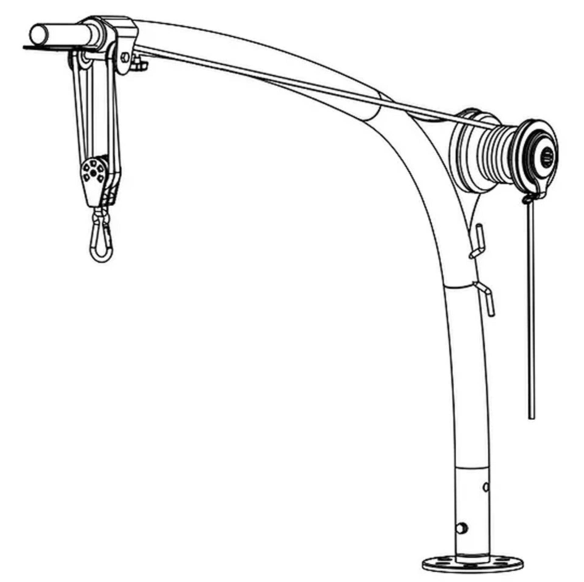 Simpson Swivelling Davit 75kg Heckmontage