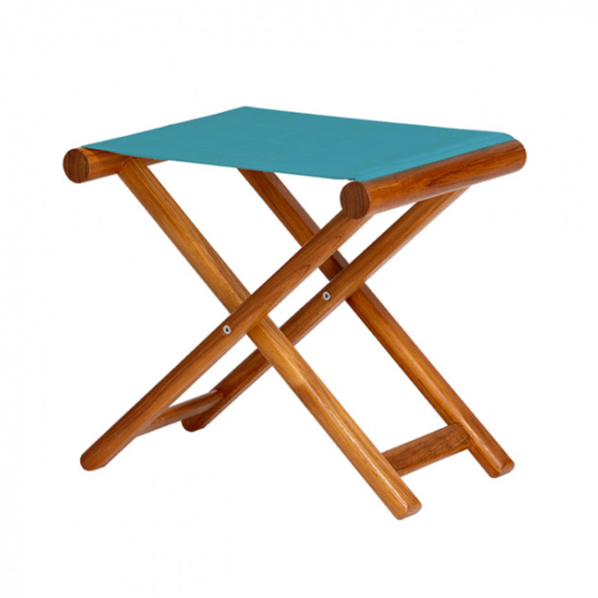 Marine Buisness Marine Bussines  Hocker Teak faltbar türkis