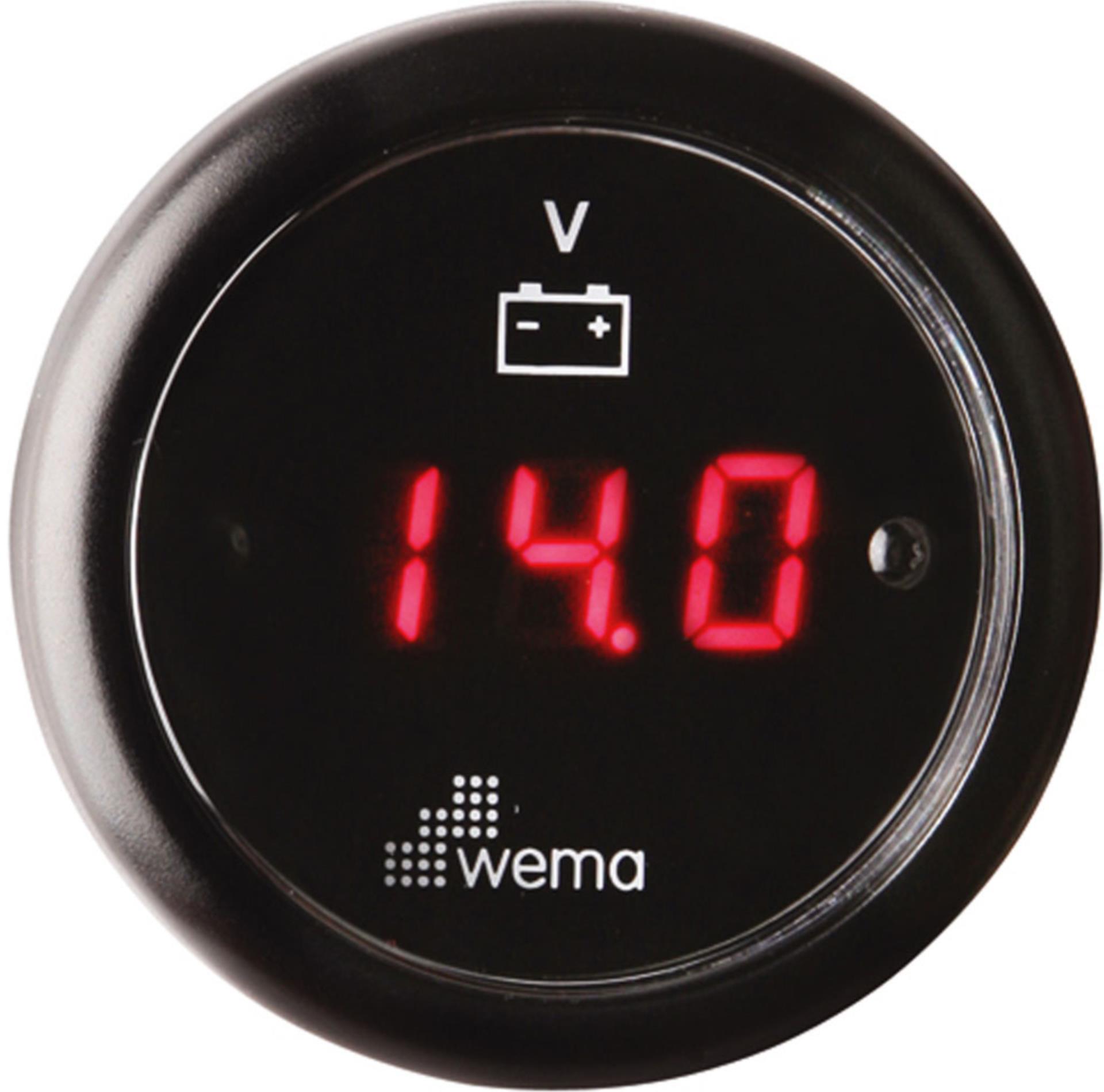 Wema Digital Voltmeter, schwarz
