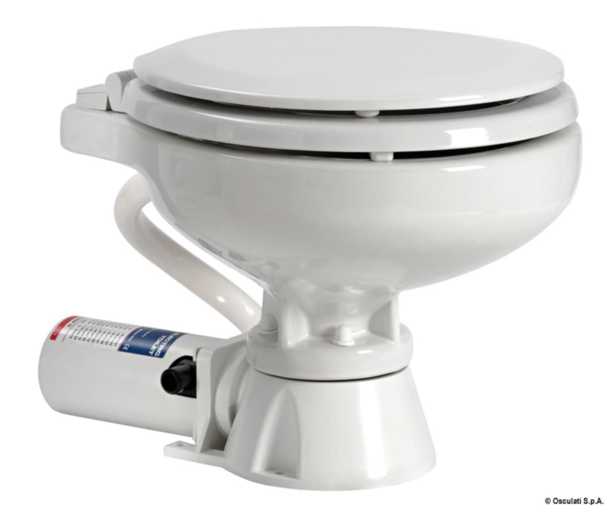 Osculati Marine WC Elektrisch Deckel Holz,12V (340 x 345 x 420 mm) 