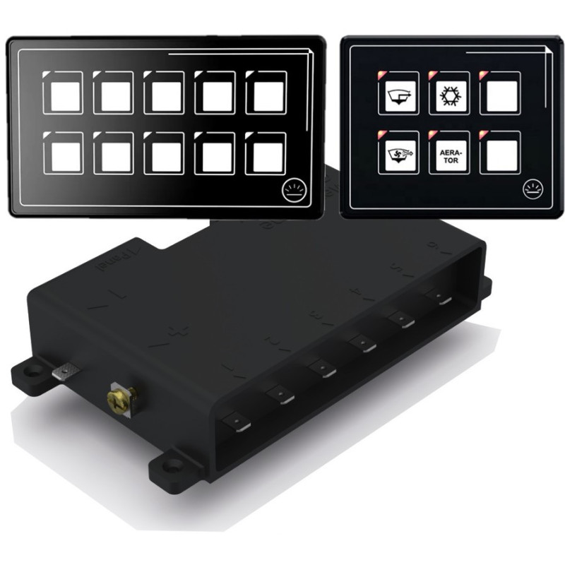 Osculati Schattafel Touch Control 12V, 6er Tafel