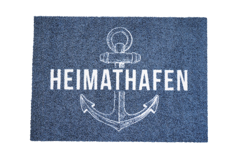 Knutzen Fussmatte Heimathafen blau, 70 x 50 cm