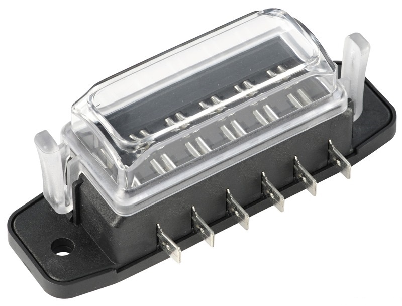 Osculati Flachsicherungshalter 6er mit Plastikabdeckung