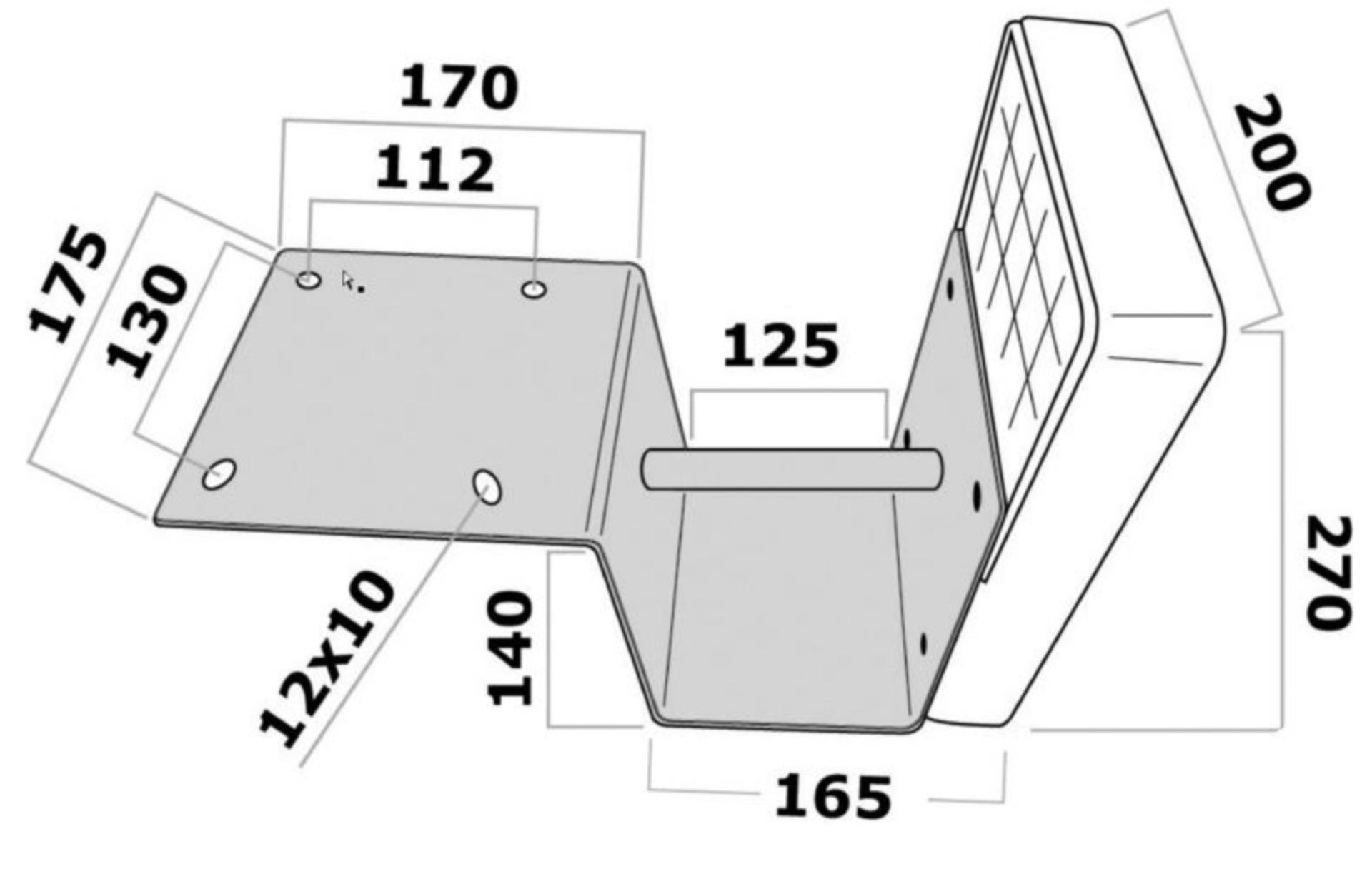 Osculati Edelstahl / Kunststoff Motorhalterung auf Badeplattform Osculati Edelstahl / Kunststoff Motorhalterung auf Badeplattform