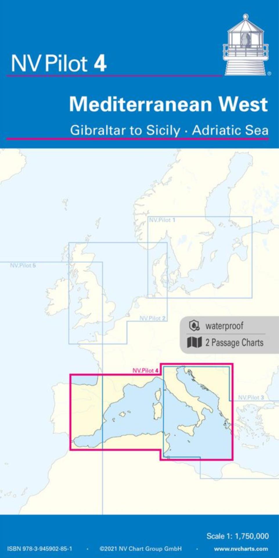 Nautischer Verlag NV Pilot 4 - Mediterranean West - Gibraltar to Sicily