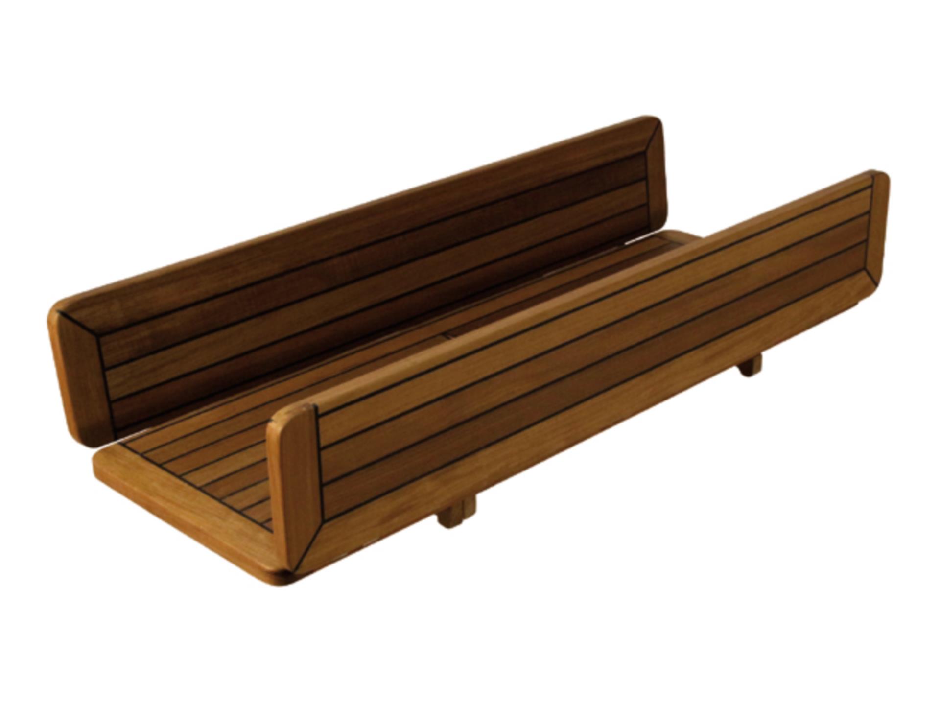 Talamex Teak Tischplatte mit Stern Wing, 34 / 68 x 60 cm
