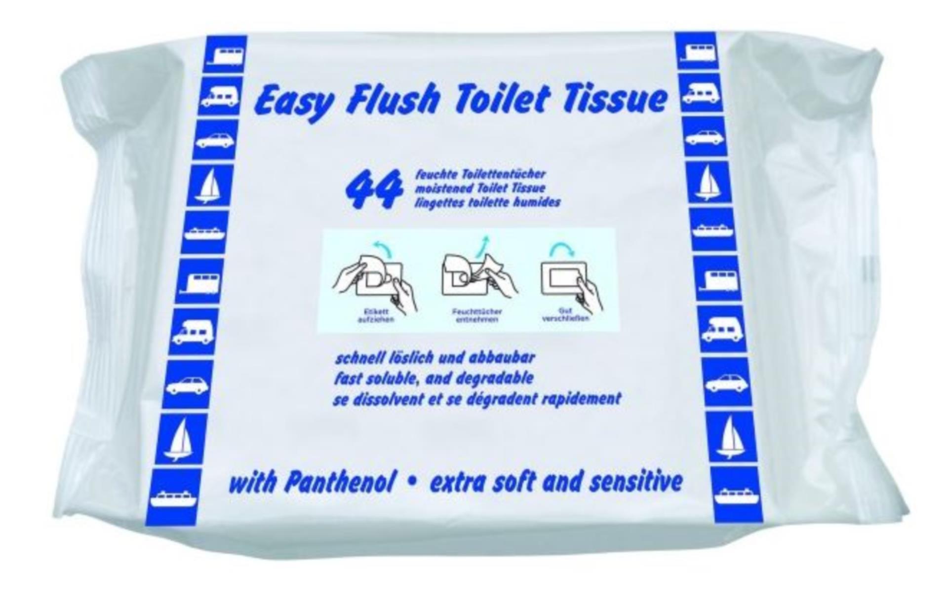 Yachticon Easy Flush Toiletten Tücher, 44 Stück