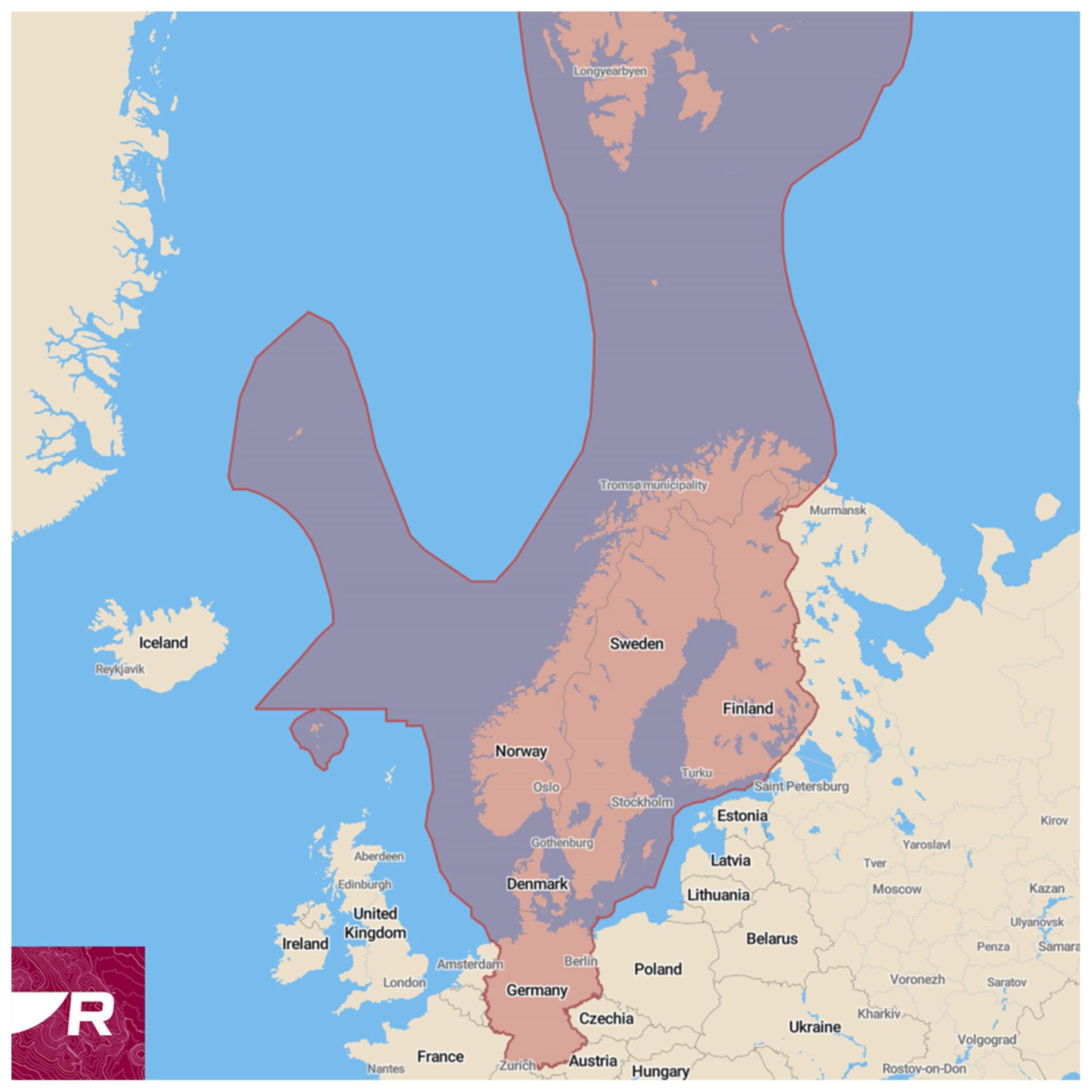 Raymarine Lighthouse Karte Nordeuropa