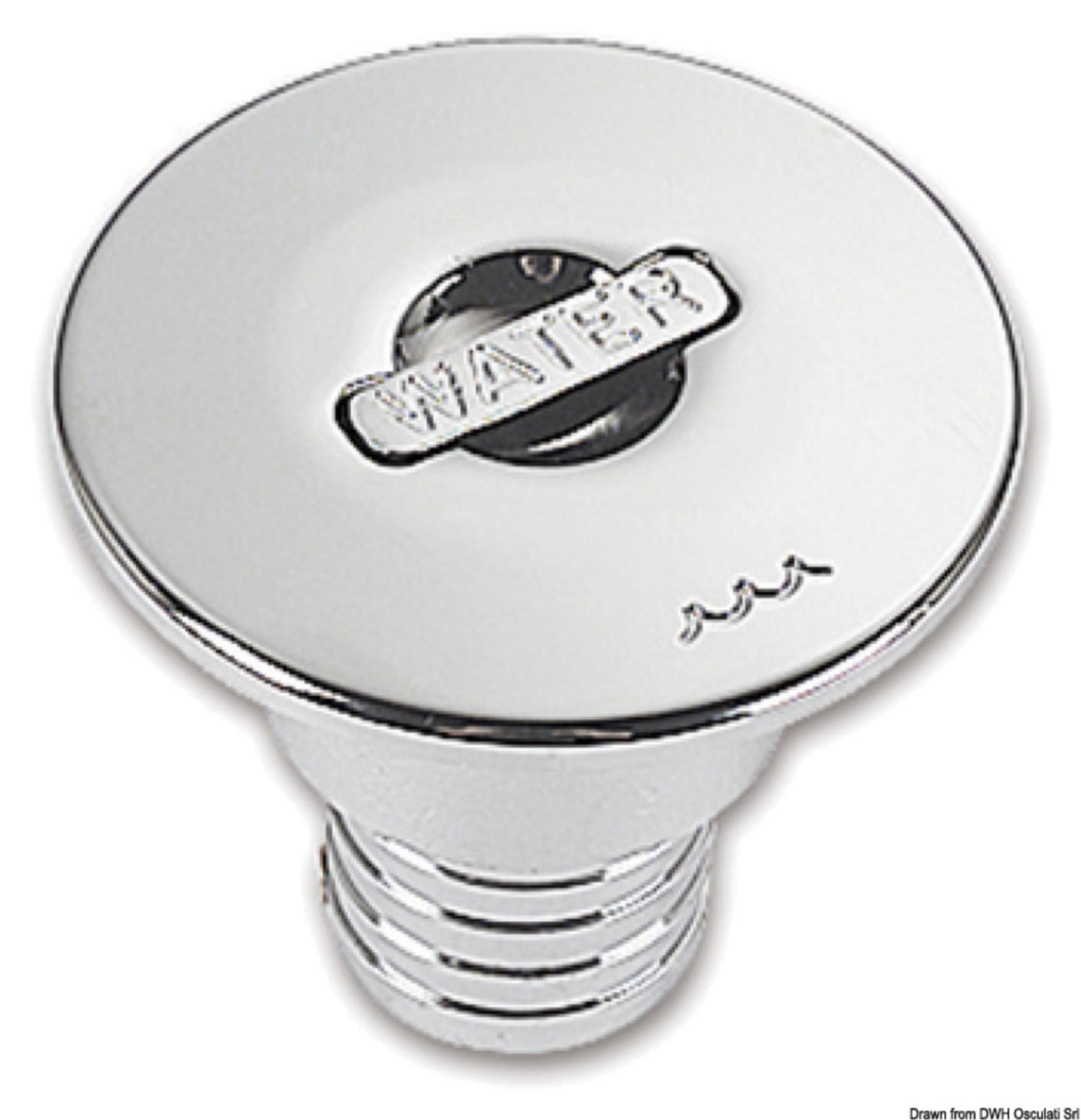 Osculati Einfüllstutzen 38 mmØ (Wasser), messing-verchromt