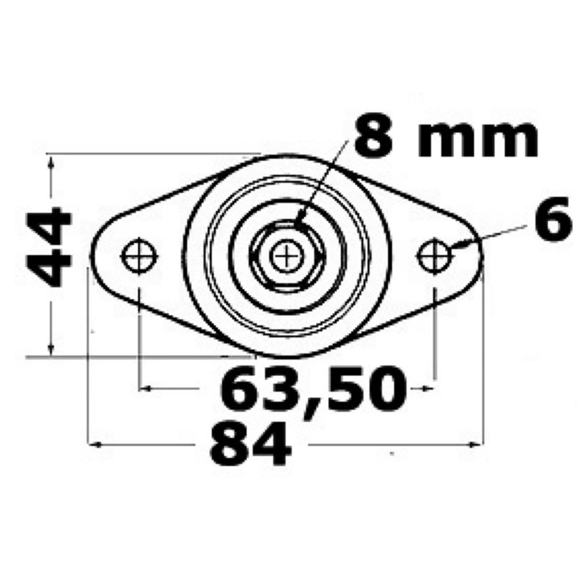 Osculati Stromsammelpunkt 83 x 44 mm, 8 mmØ Osculati Stromsammelpunkt 83 x 44 mm, 8 mmØ