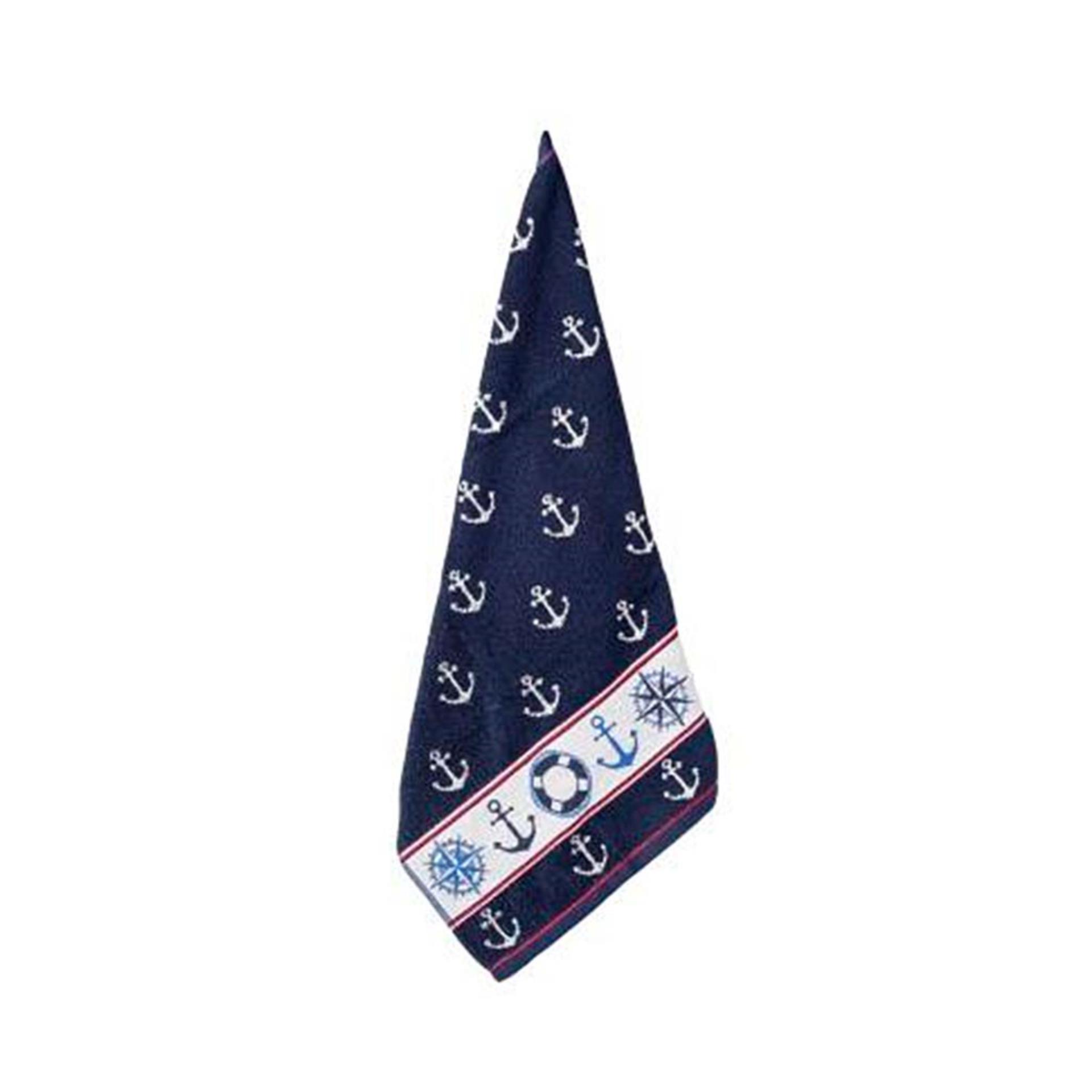 ARC Marine Handtuch mit Ankermotiv, 60 x 53 cm (100% Baumwolle)