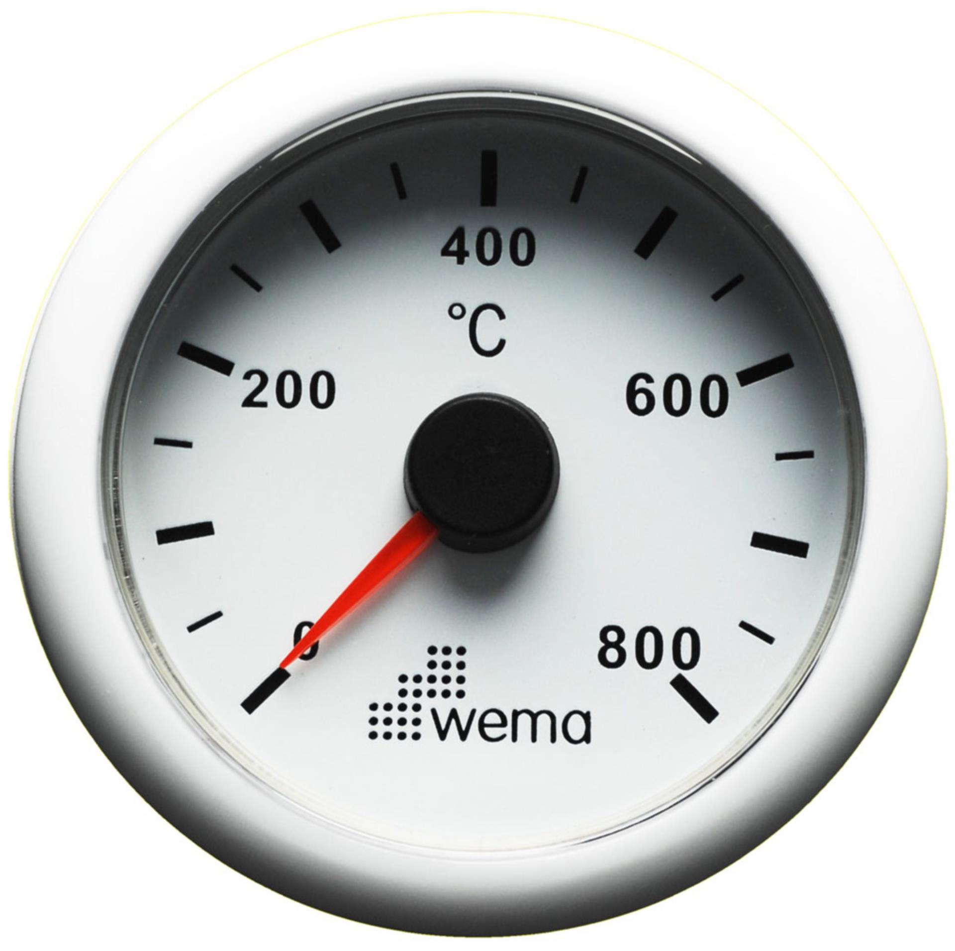 Wema Anzeige für Ausspufftemperatur, weiss