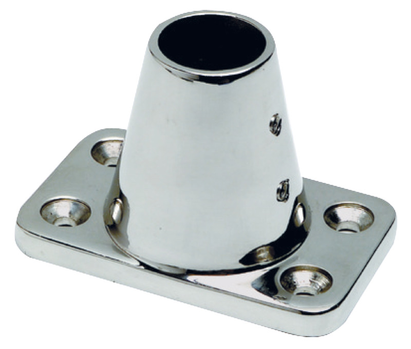 Osculati Relingsfuß gerade für 25 mmØ, 90 x 56 mm