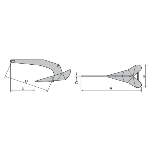 Lewmar EPSILON Edelstahl Anker, 32 kg Lewmar EPSILON Edelstahl Anker, 32 kg