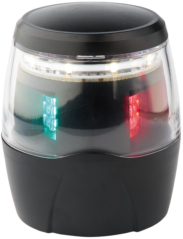 Osculati Sphera IV LED-Topplicht 360° + 3-Farben, schwarz