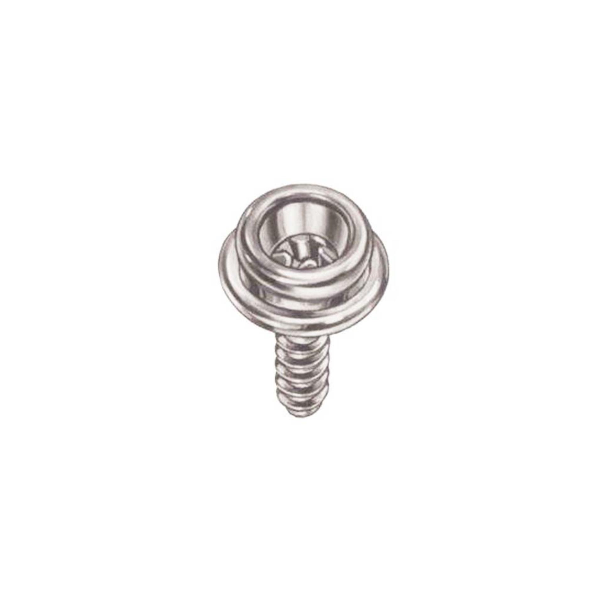 Durable Dot Druckknopfunterteil mit Edelstahl Schraube, 20 mm