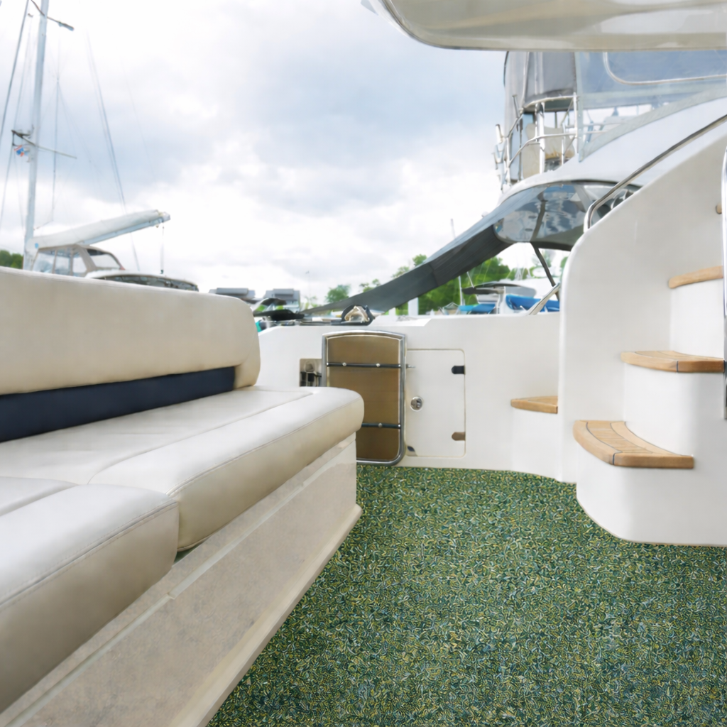 Gisa Tex Bootsteppich Amaree American Spectropil, grün 6007