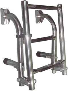 Allpa Edelstahl Badeleiter 3 + 2, 1085 mm (729) x 235 mm