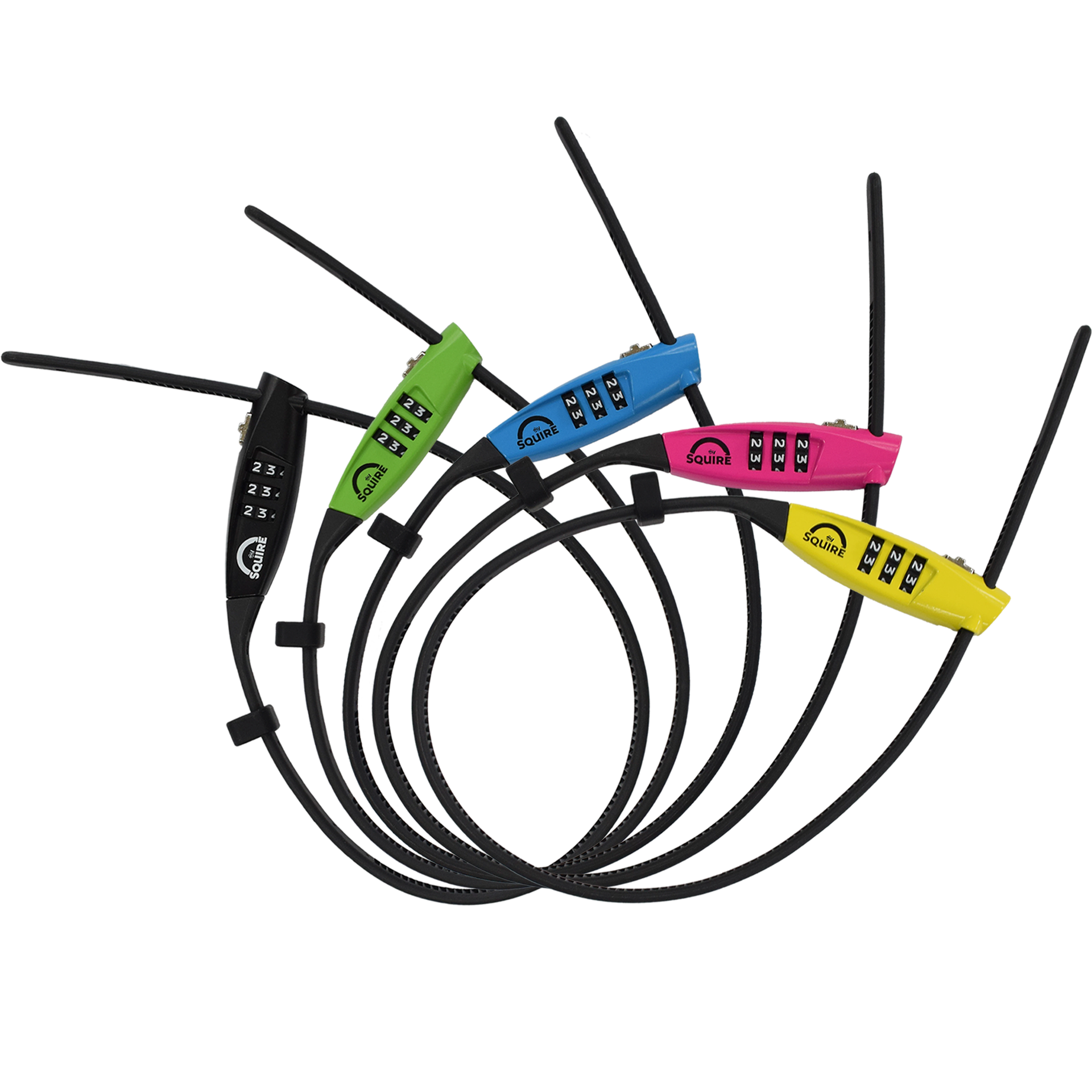 Squire Straplok Combi 10 gelb, Multifunkions Zahlenschloss
