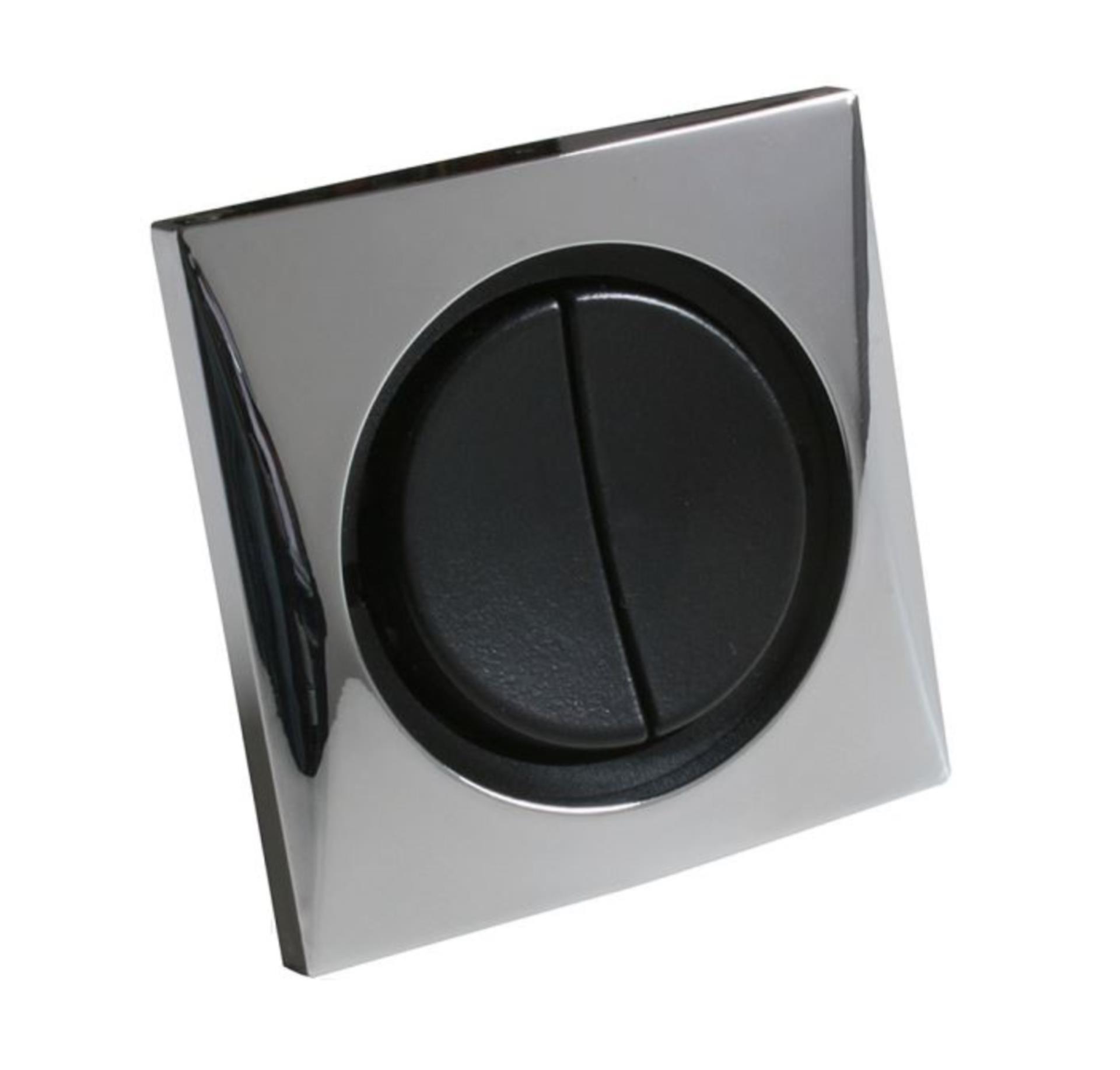 Batsystem Wandschalter zweifach 10 A, chrom / schwarz