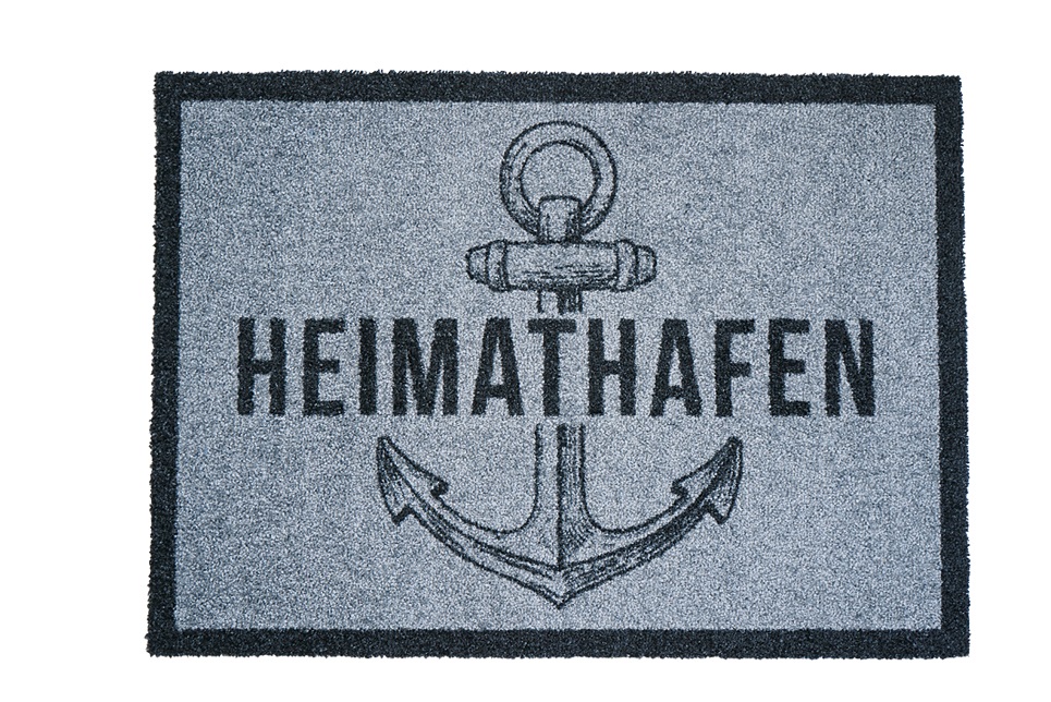Knutzen Fussmatte Heimathafen grau, 70 x 50 cm