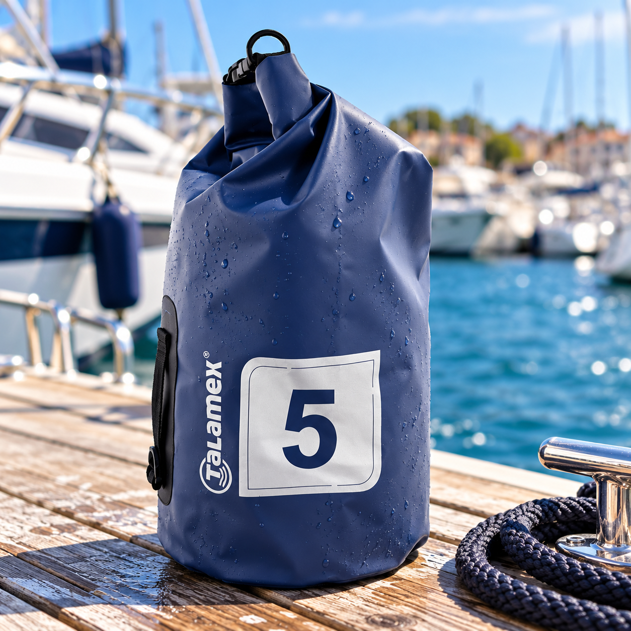 Talamex Wasserdichter Packsack, 5 Liter (32 x 17 cm)