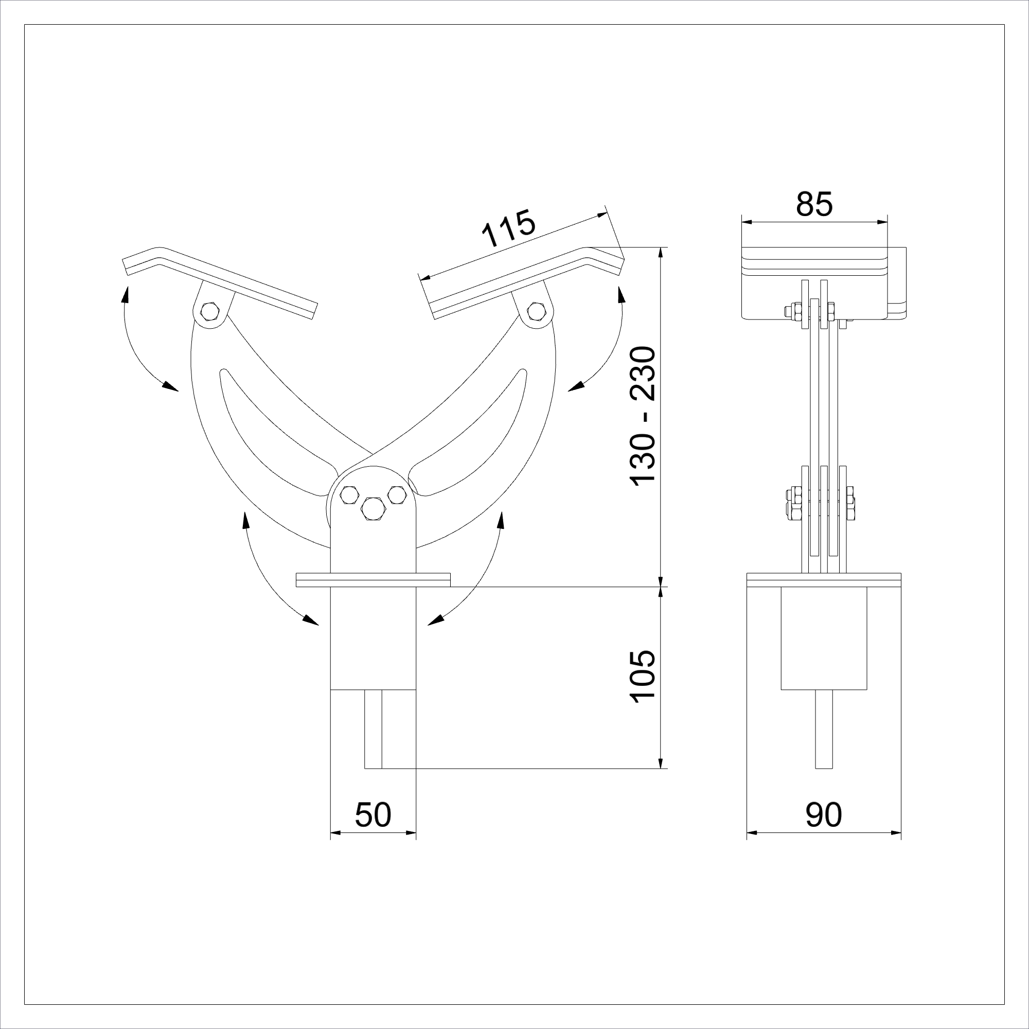 Osculati Tenderhalterung Abnhembar für Bug Osculati Tenderhalterung Abnhembar für Bug