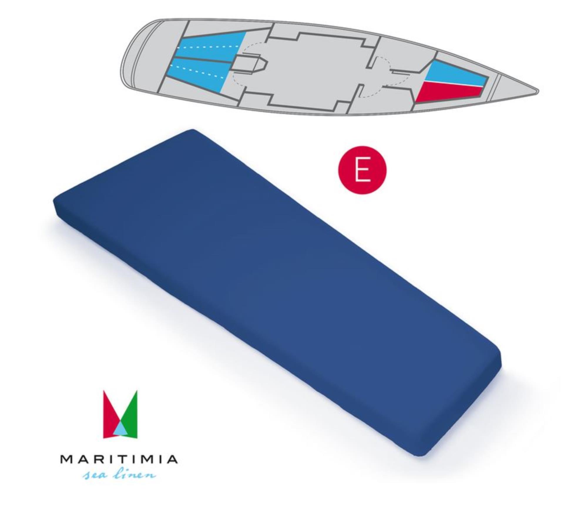 Maritima Spannbettlaken rechts 100 x 200 x 40 cm, marineblau