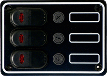 Allpa Schalttafel 6 Schalter, Aluminium