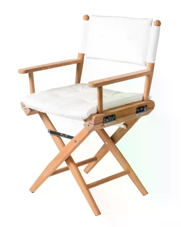 ARC Marine Regiestuhl I Deluxe weiß Auflage ungeölt Edelstahlbeschläge