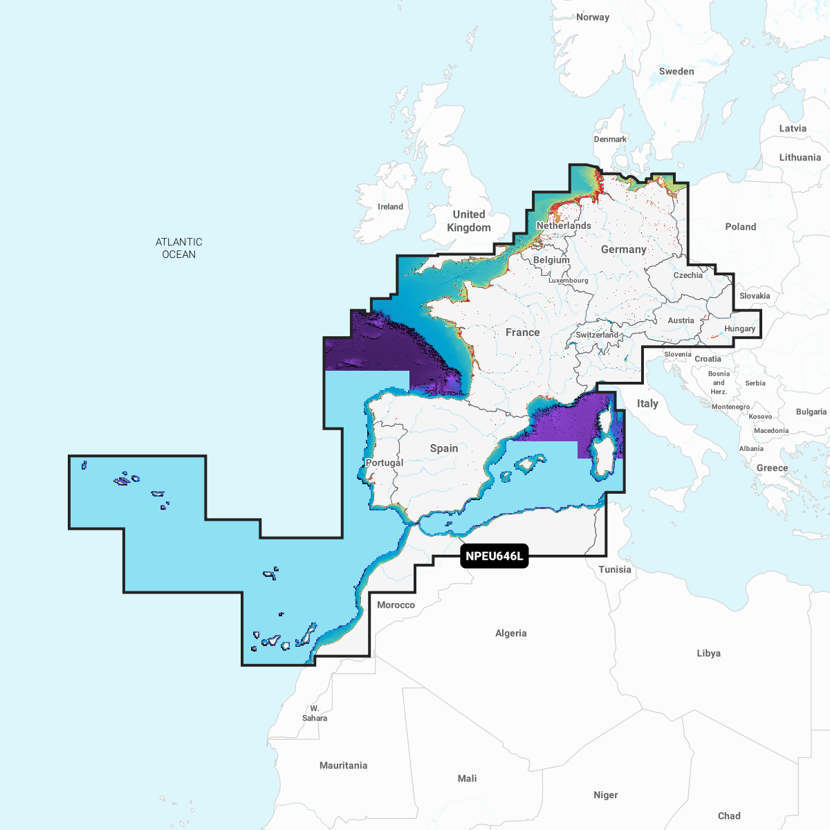 NAVIONICS PLATINUM+ EU646L Europe, Central & West