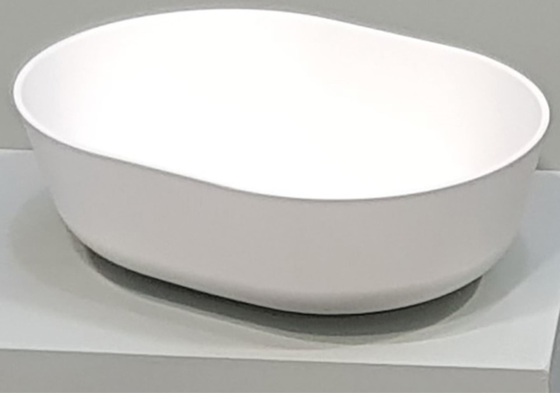 Aufsetzbares Waschbecken weiss oval 450 x 260 mm