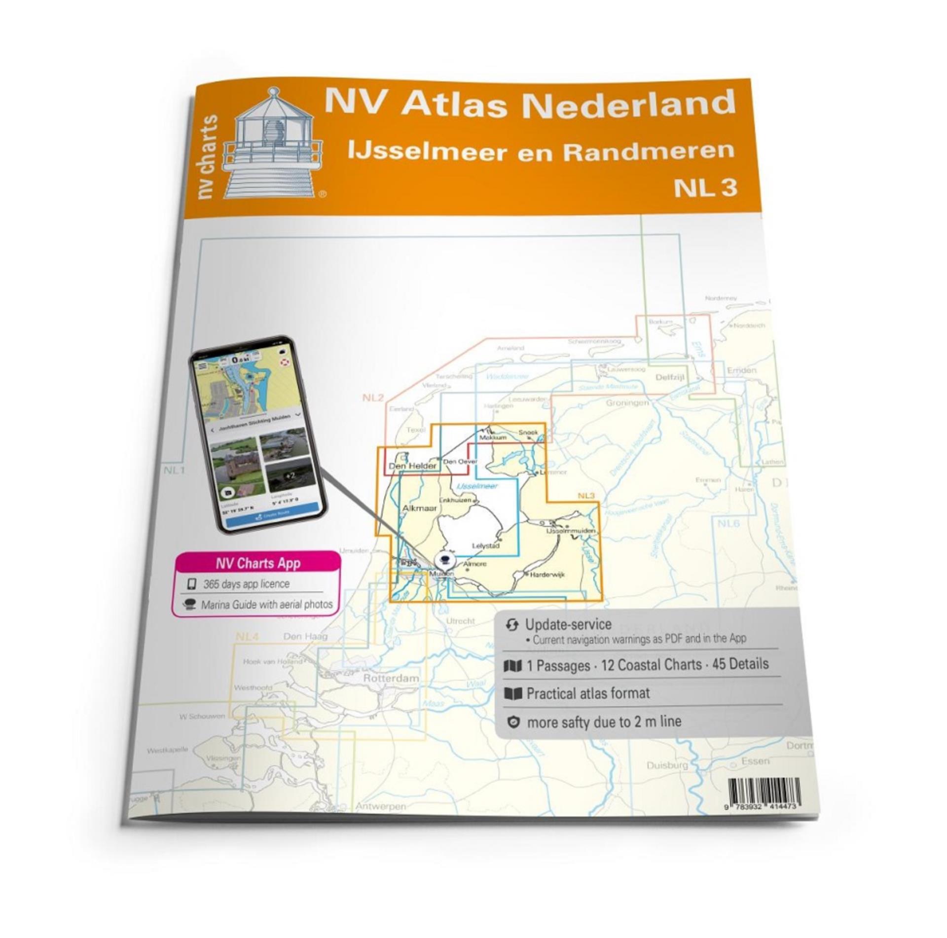 Nautischer Verlag NV Atlas Nederland NL3 - IJsselmeer, Markermeer en Randmeeren