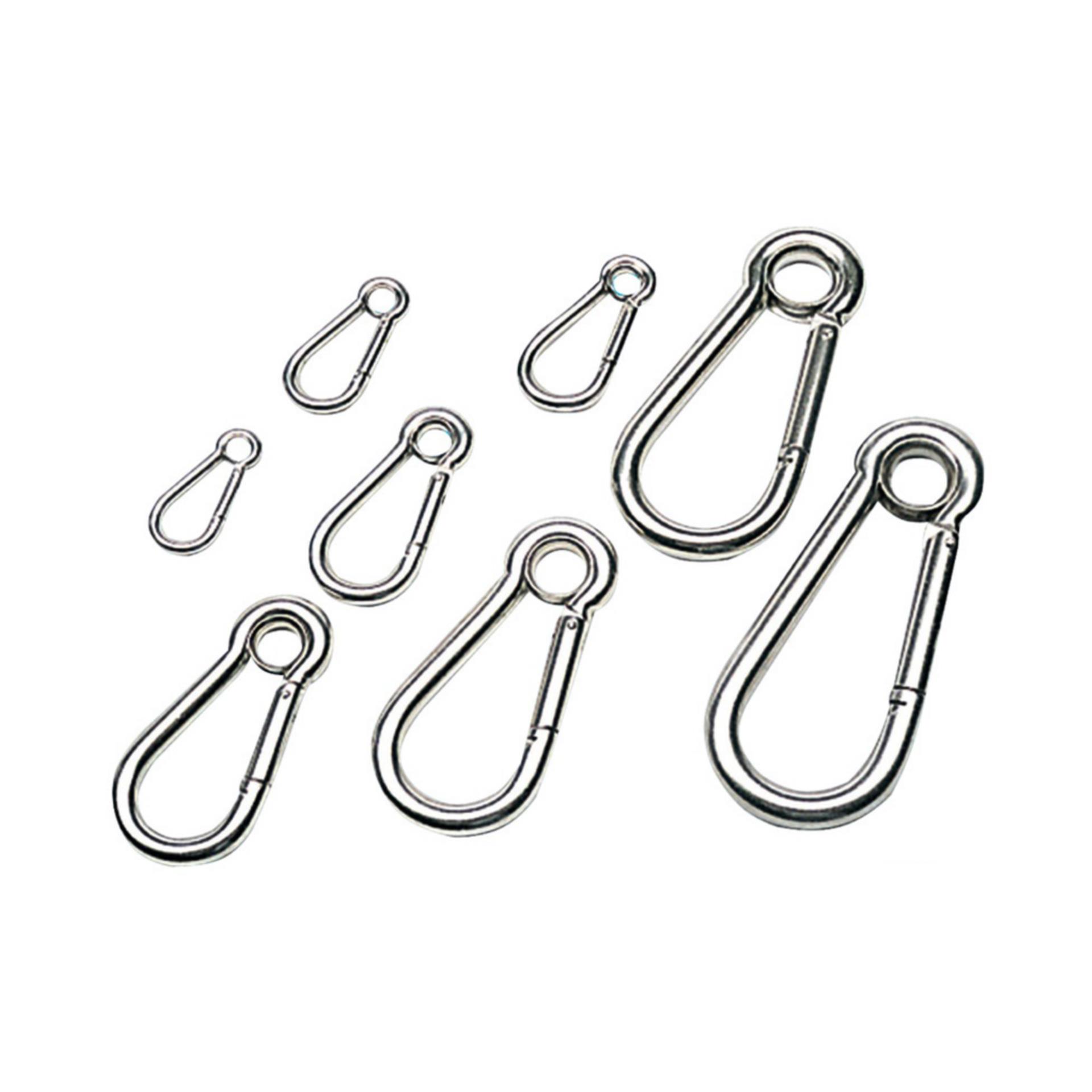 Osculati Karabinerhaken Edelstahl 10 mmØ, 100 mm mit Auge, BL 1150 kg Osculati Karabinerhaken Edelstahl 10 mmØ, 100 mm mit Auge, BL 1150 kg