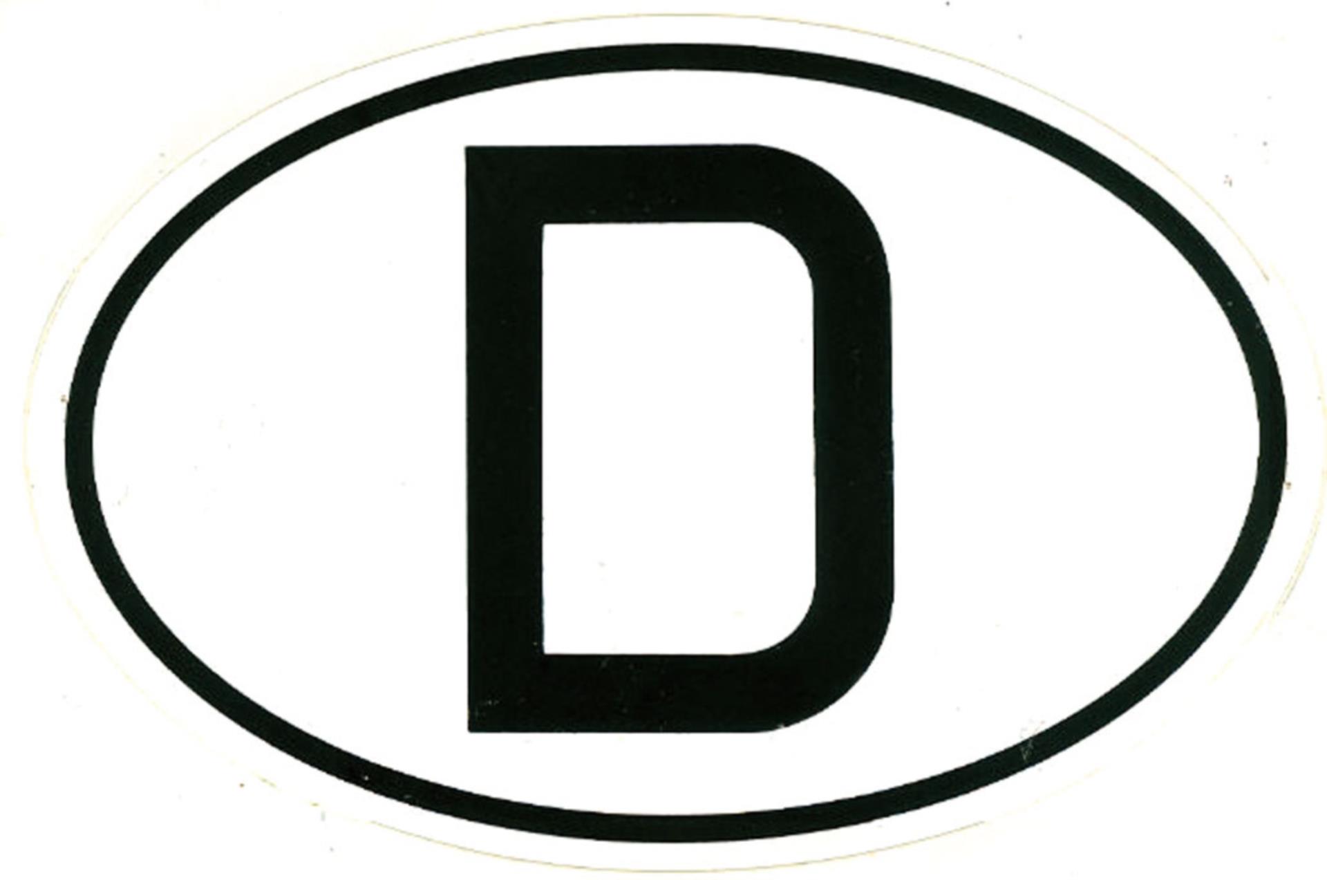 D- Schild 80 x 50