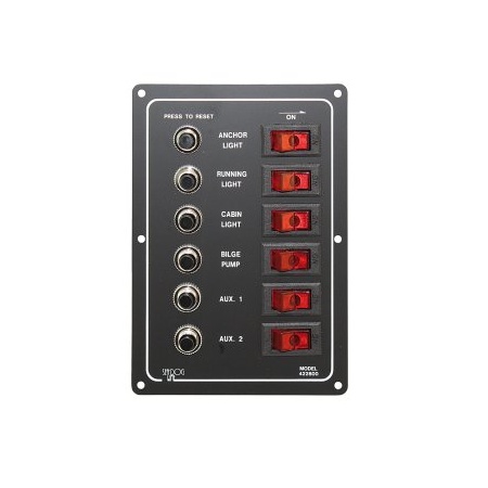 Lindemann 6er Schalttafel mit Sicherungsautomaten