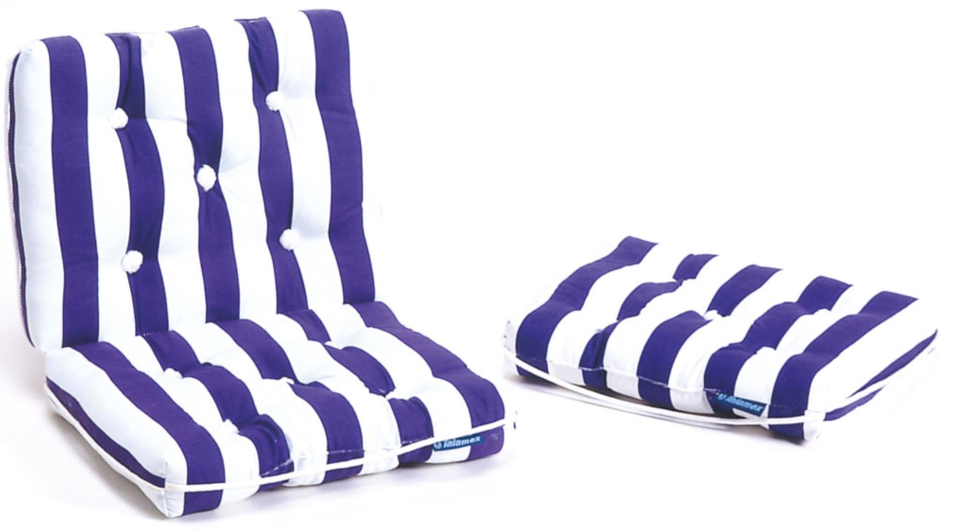 Talamex Kapok Kissen Talamex, gestreift (blau / weiß)