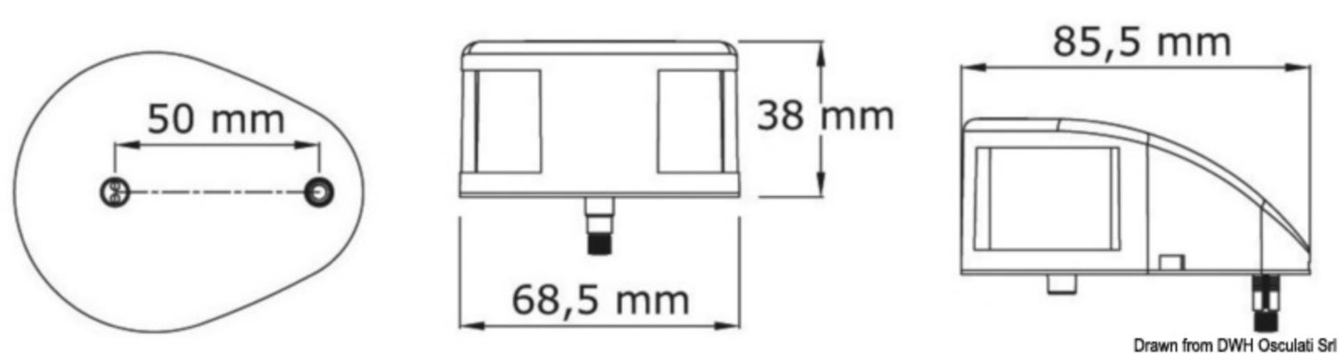 Osculati LED Navigationslicht Backbord 12 V, weiss Osculati LED Navigationslicht Backbord 12 V, weiss