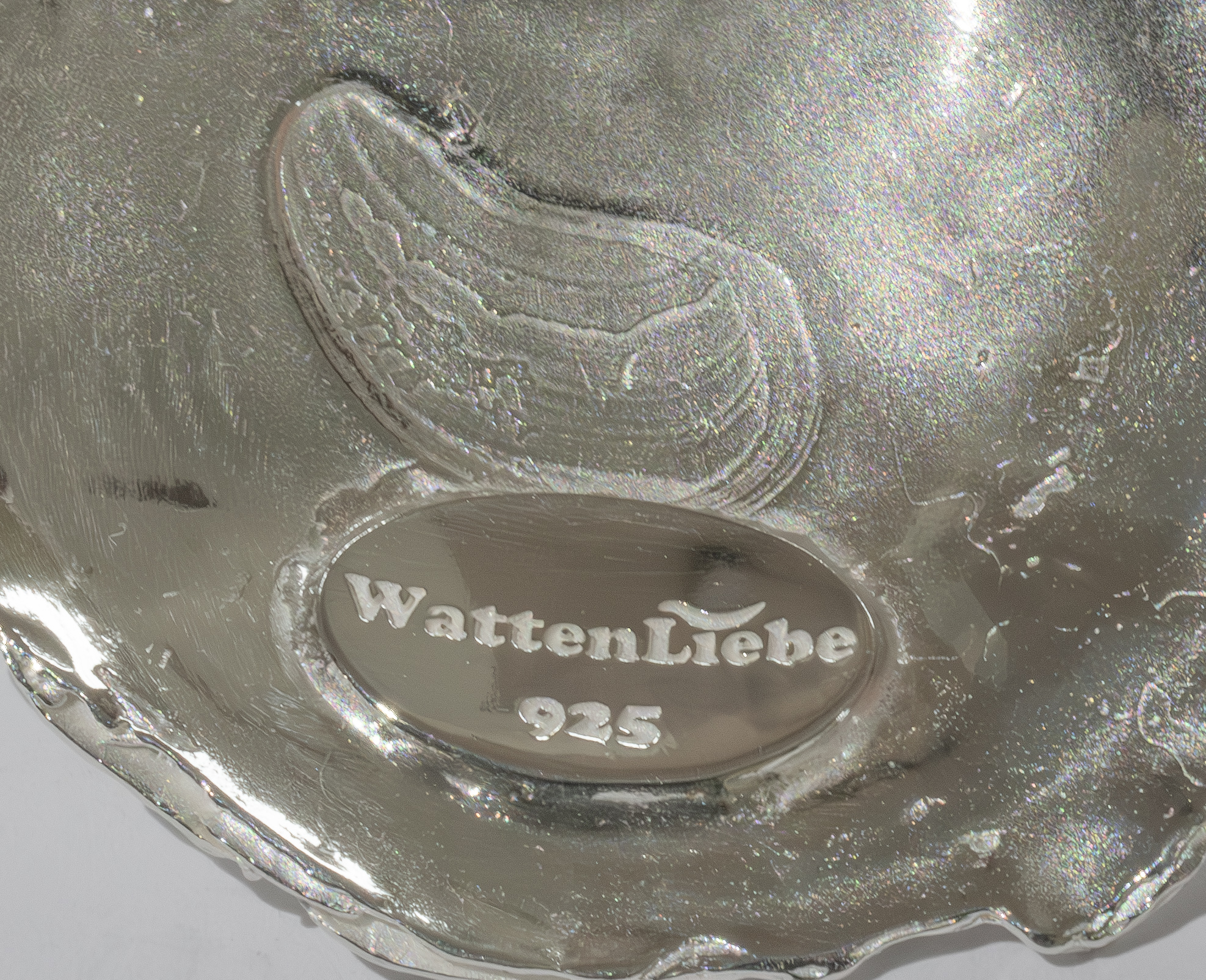 WattenLiebe Europäische Auster Kettenanhänger, Gewicht 27gr, Größe 55mm