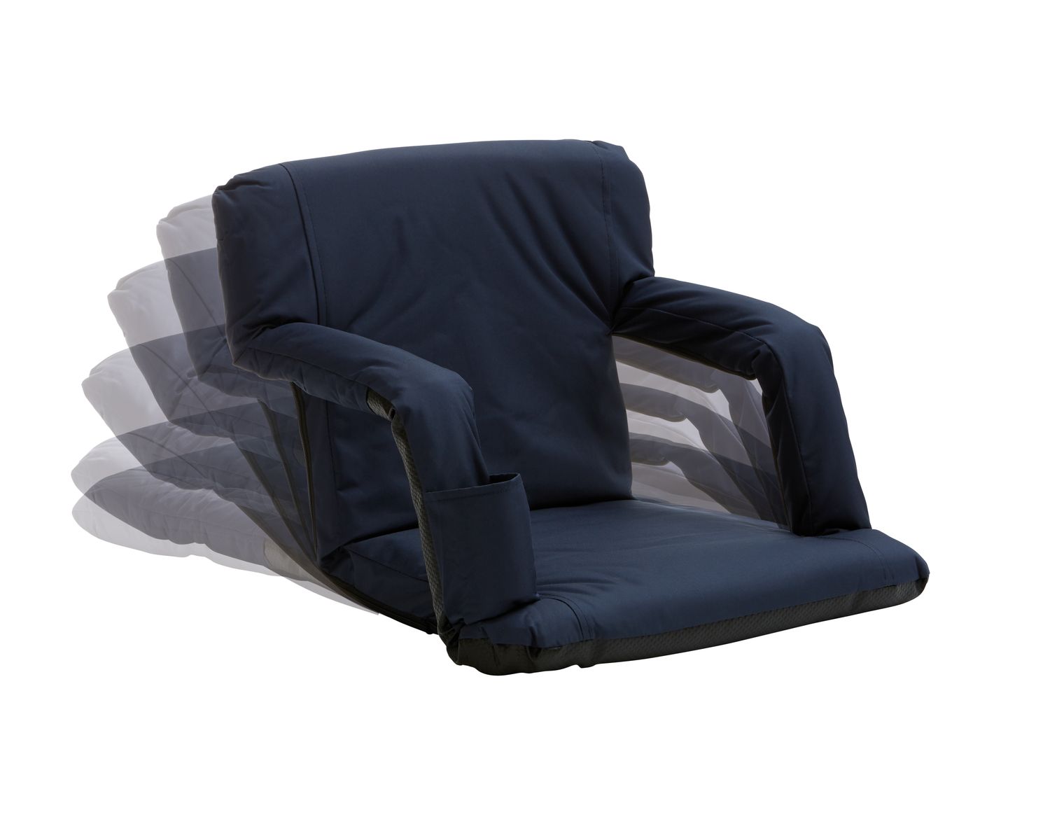 Gotthardt Sitzkissen mit 6 Einstellungen Armlehnen und Getränkehalter, Navy