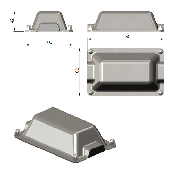 Osculati Cableport Decksdurchführung, Edelstahl